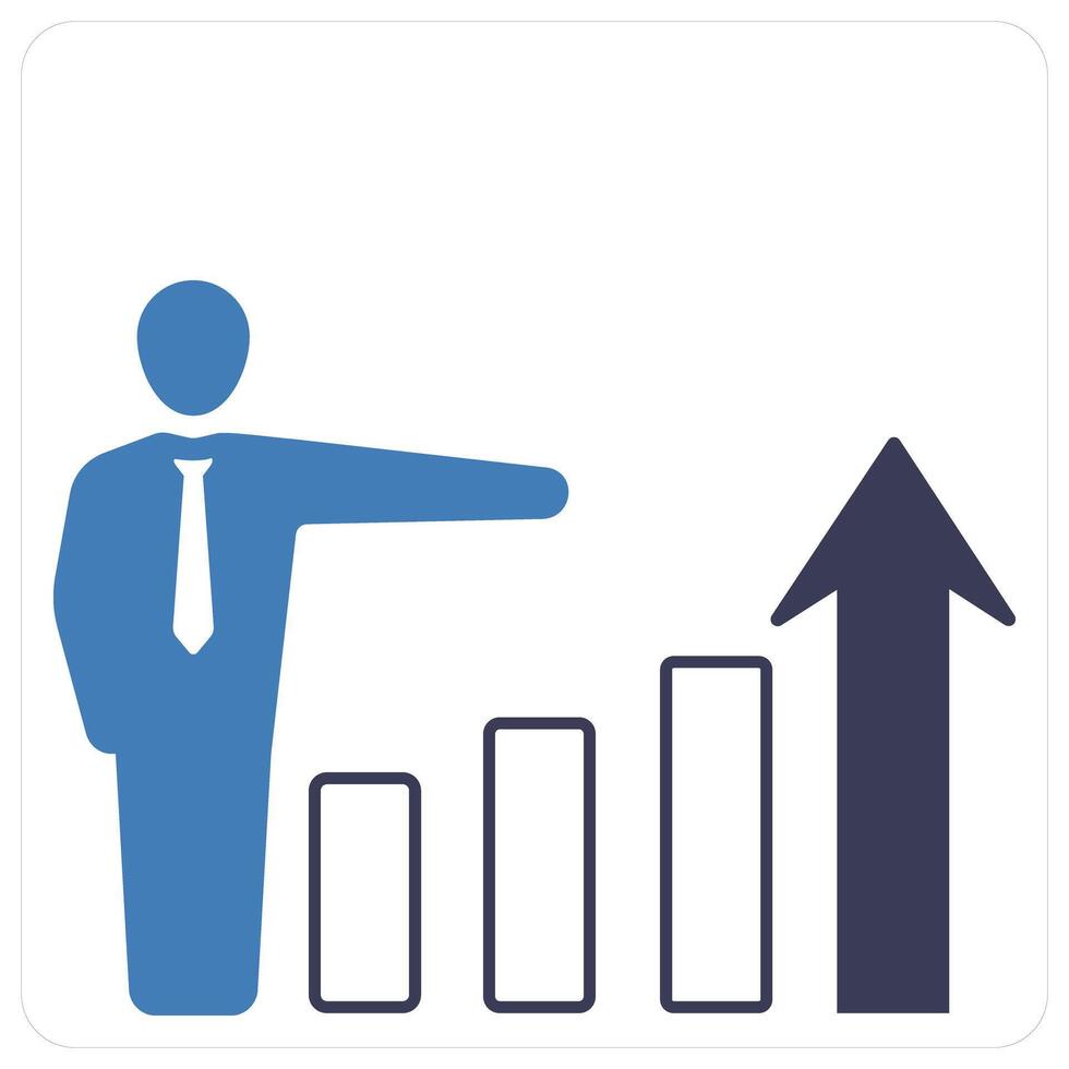 Business Growth and increase icon concept vector