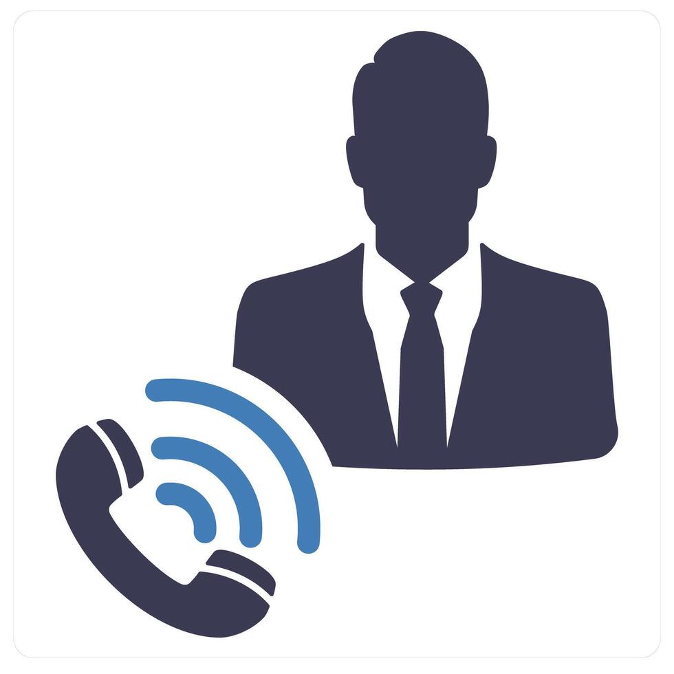 Contact and call icon concept vector