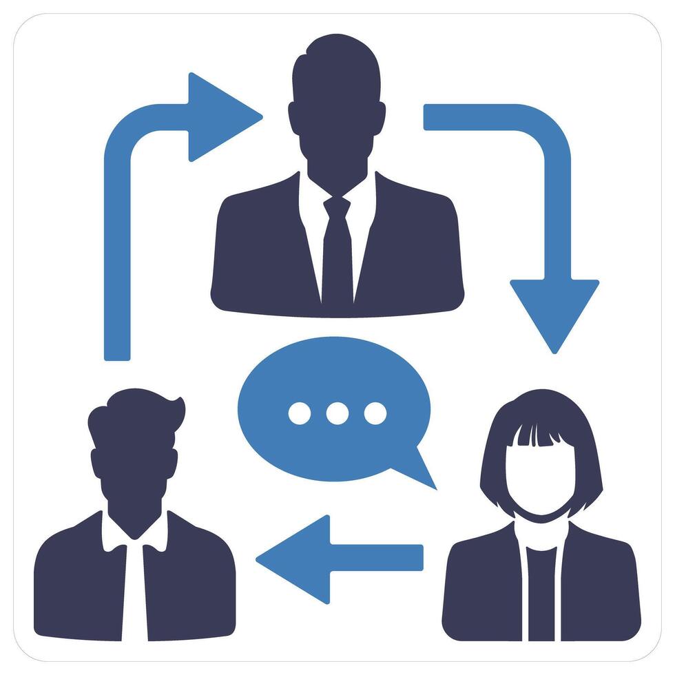 Business conversation and chatting icon concept vector