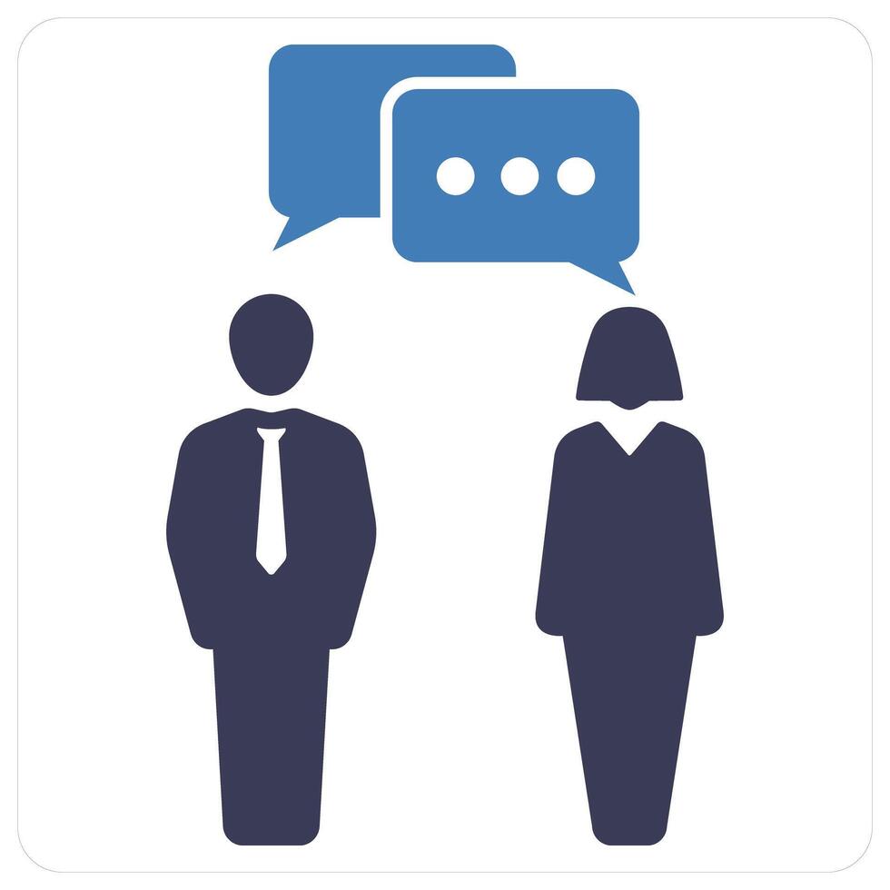 Discussion and conversation icon concept vector