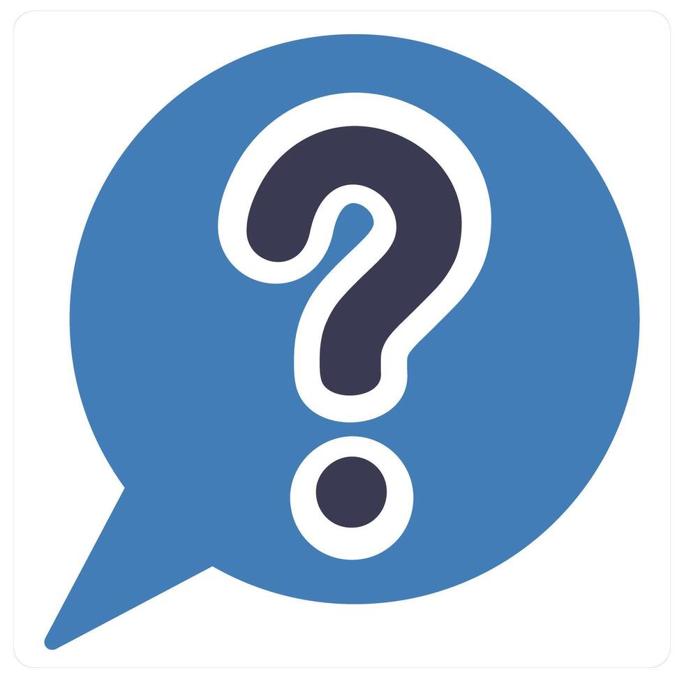 Query and help icon concept vector