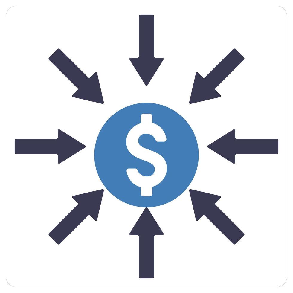 Contribution and deposit icon concept vector
