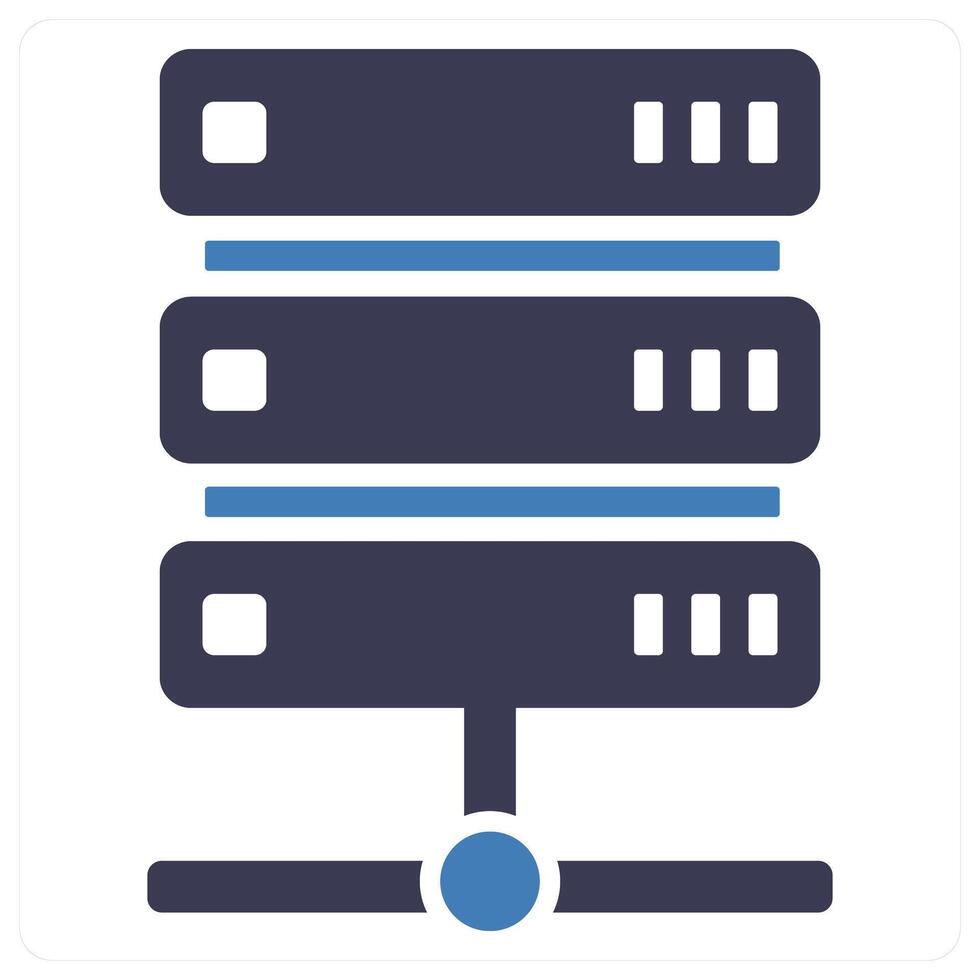 Server and database icon concept vector
