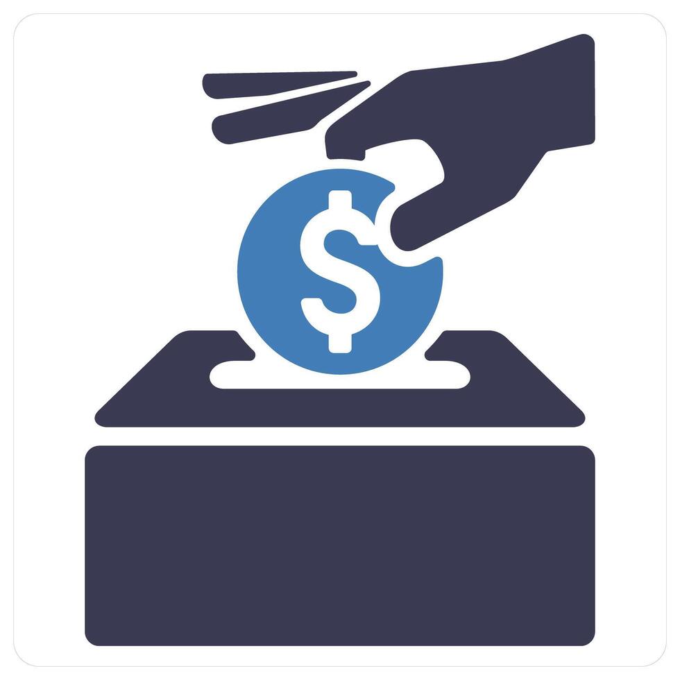 Donation and charity icon concept vector