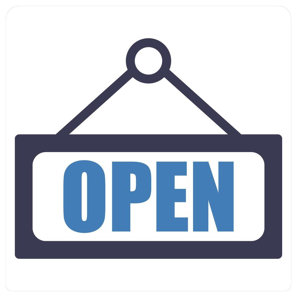 Open and label icon concept vector
