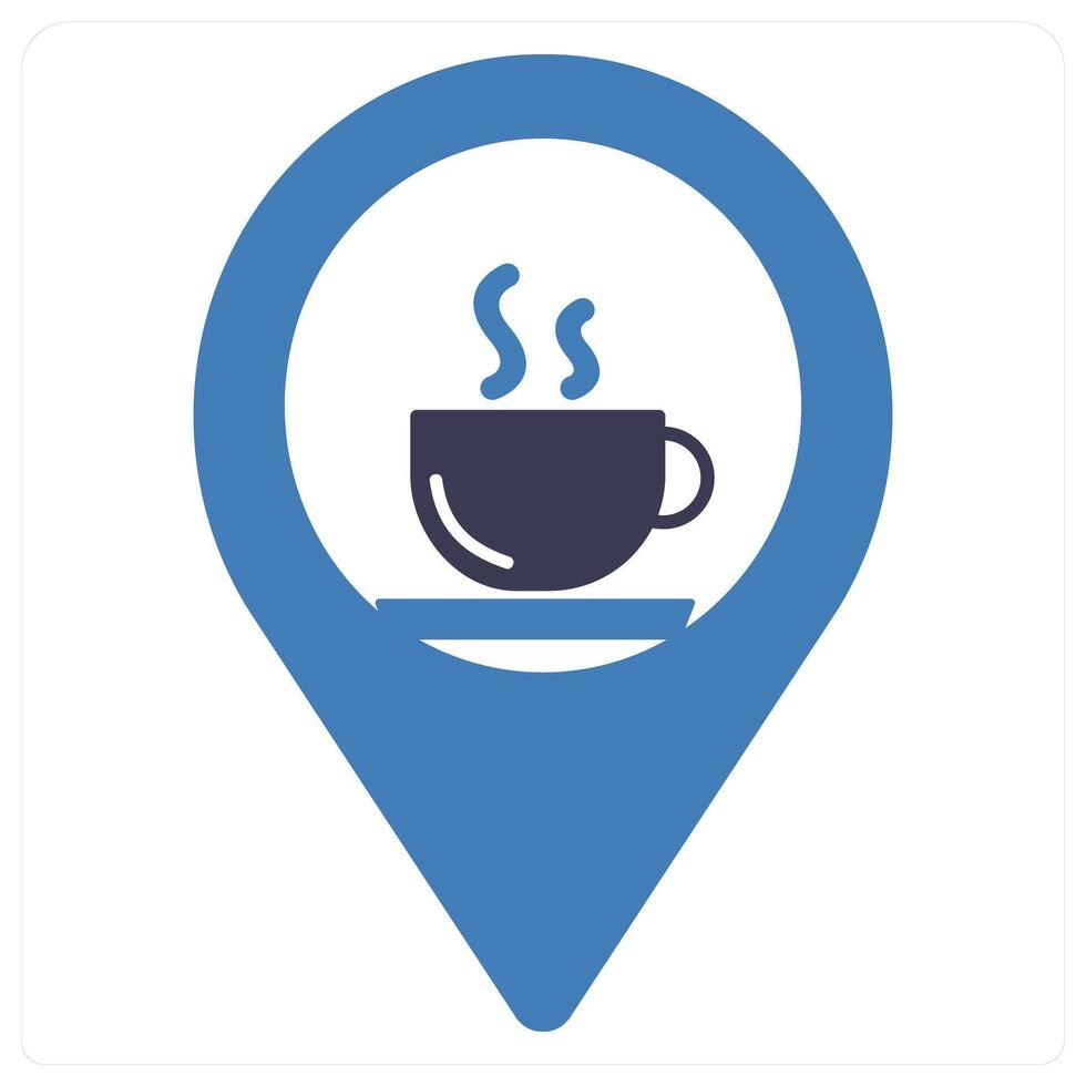 Coffee Shop Location and gps icon concept vector