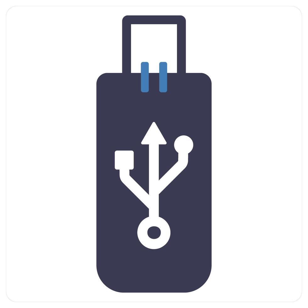 USB and drive icon concept vector