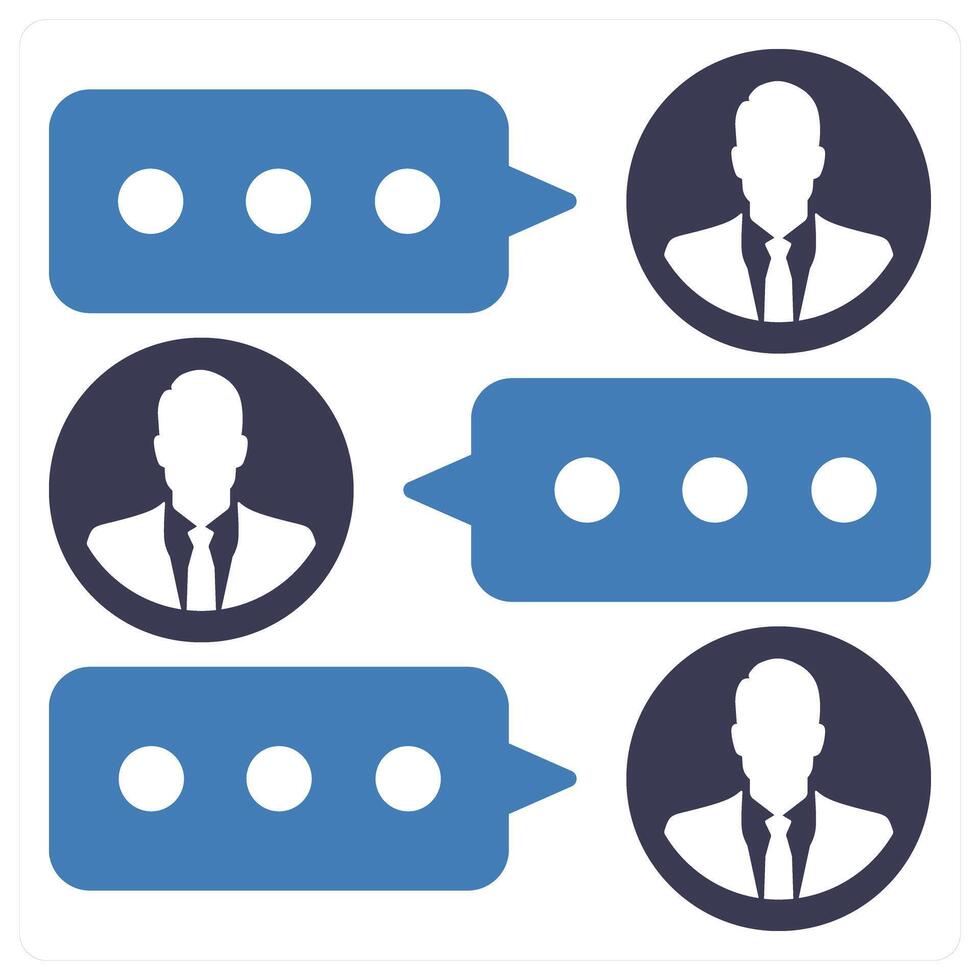 Group Chat and conversation icon concept vector