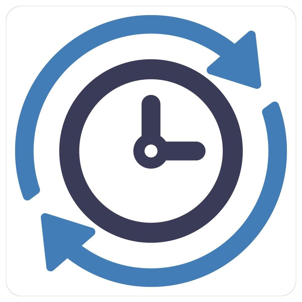 Time and alarm icon concept vector