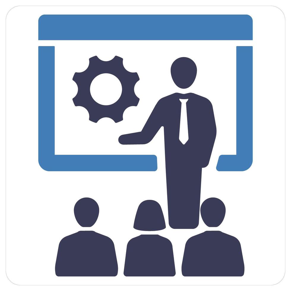 Presentation and meeting icon concept vector