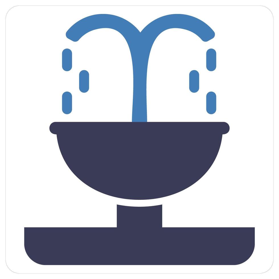 Fountain and waterfall icon concept vector