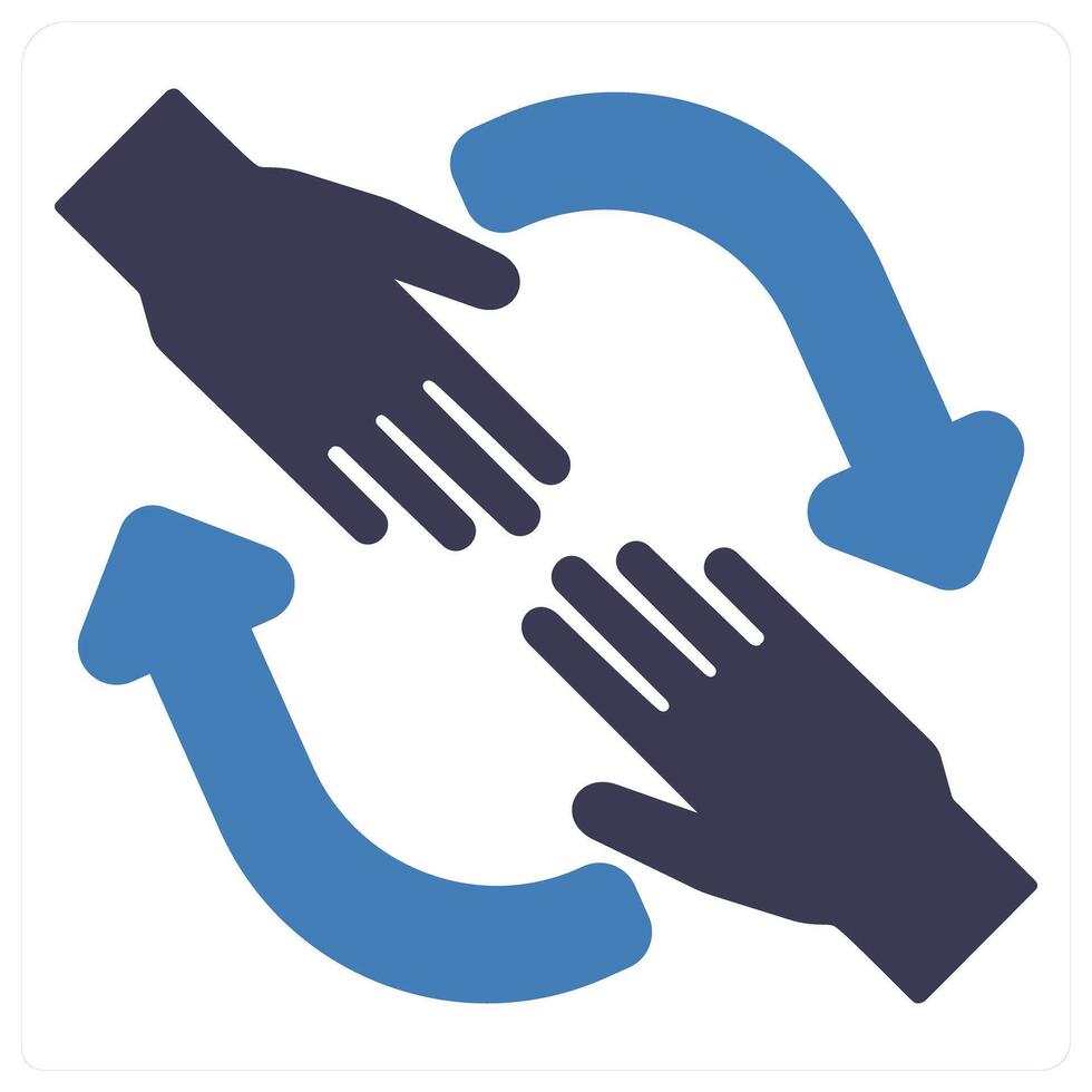 Help and hands icon concept vector