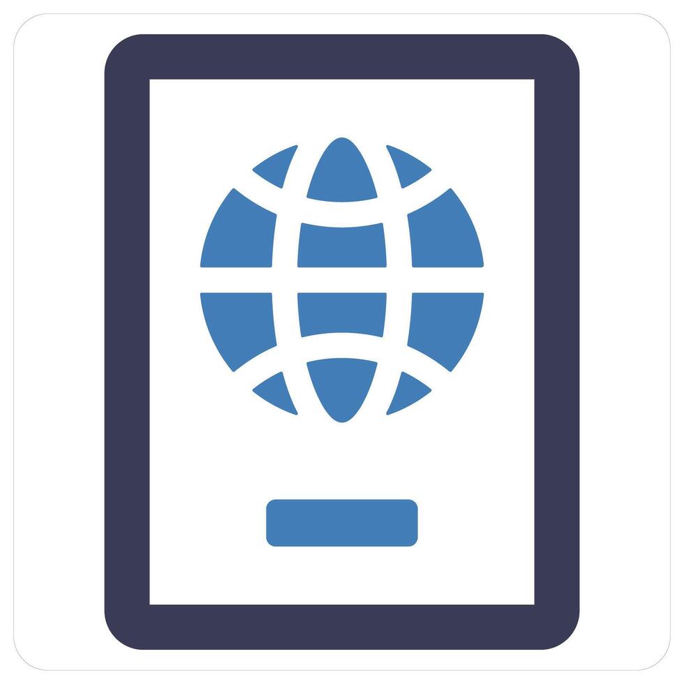 Passport and identity icon concept vector