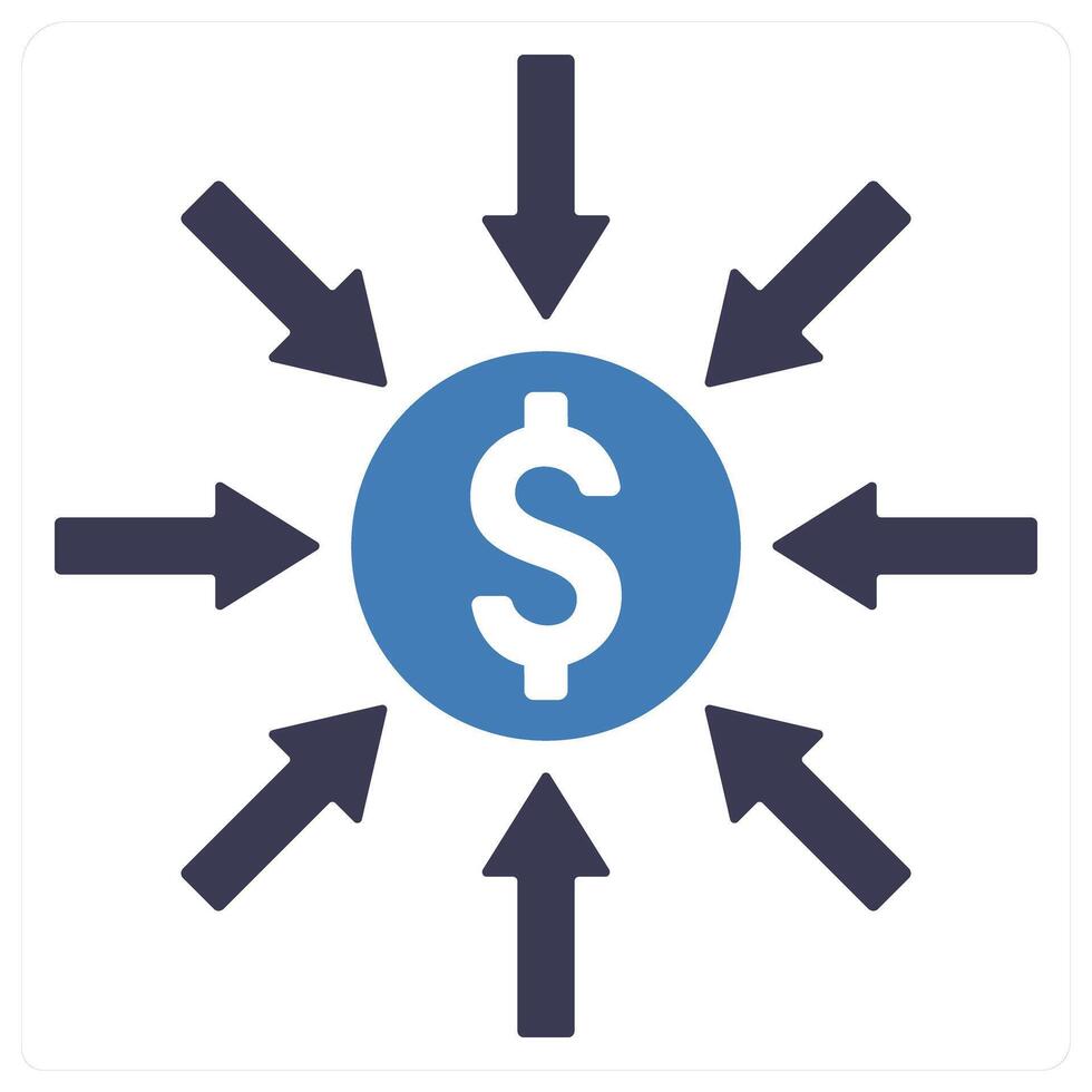 Fundraising and funds icon concept vector