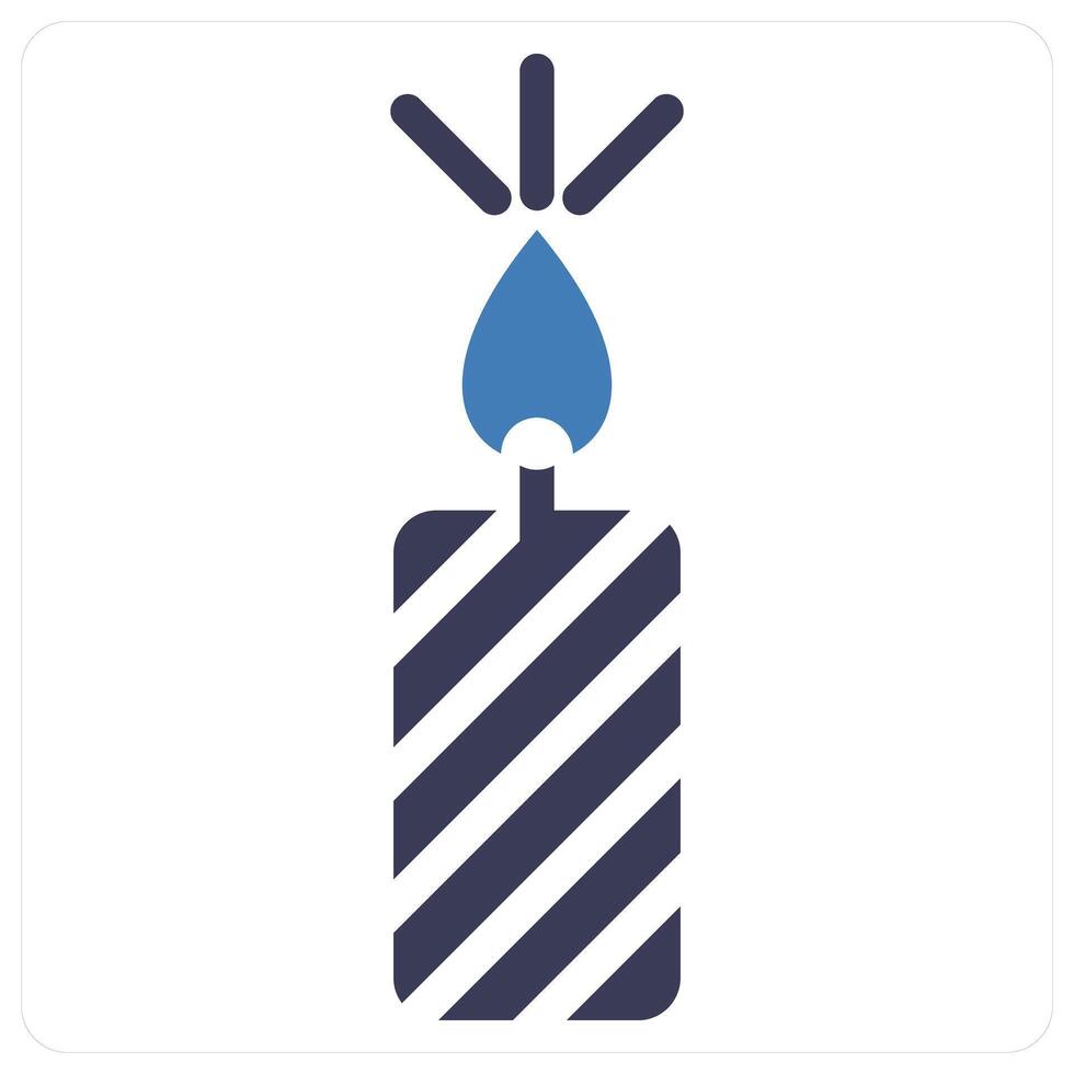 Candle and light icon concept vector
