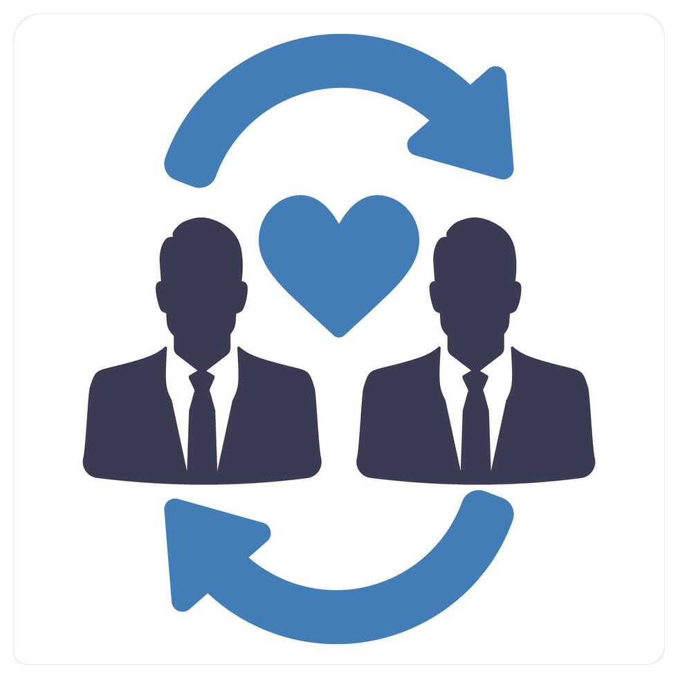 Empathy and care icon concept vector