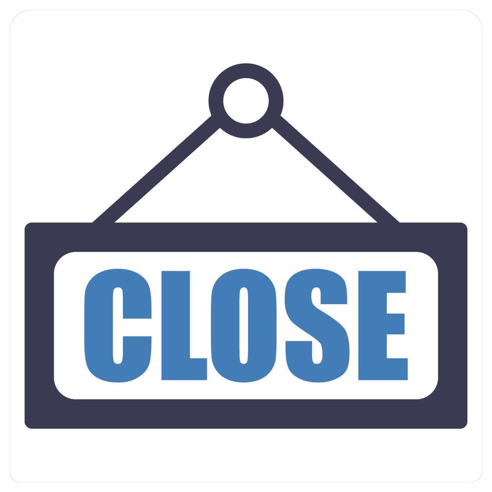 Close and label icon concept vector