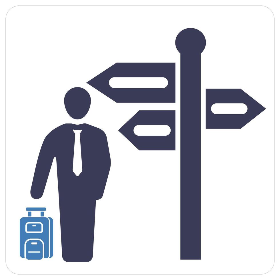 Business Travel and business flight icon concept vector