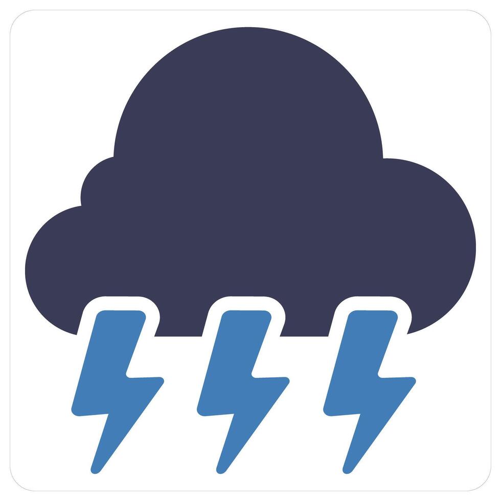 Thunder Storm and hurricane icon concept vector