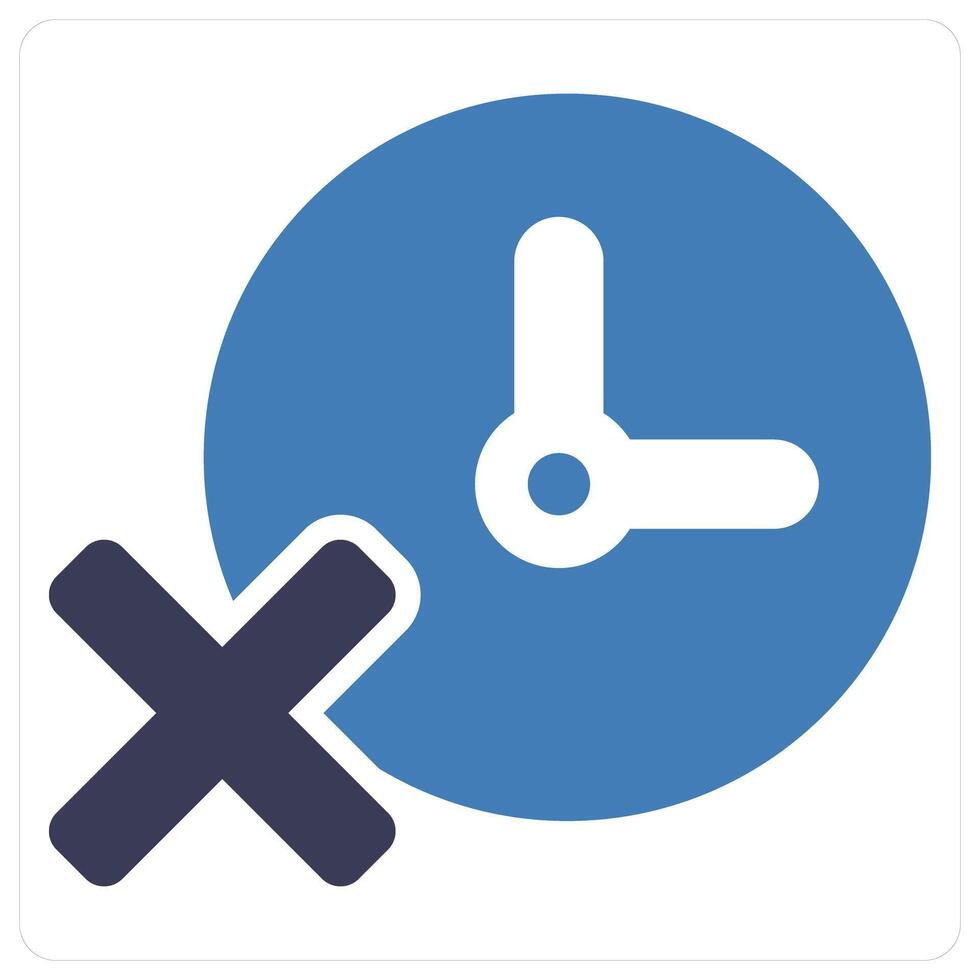 Deadline Failed and tired icon concept vector
