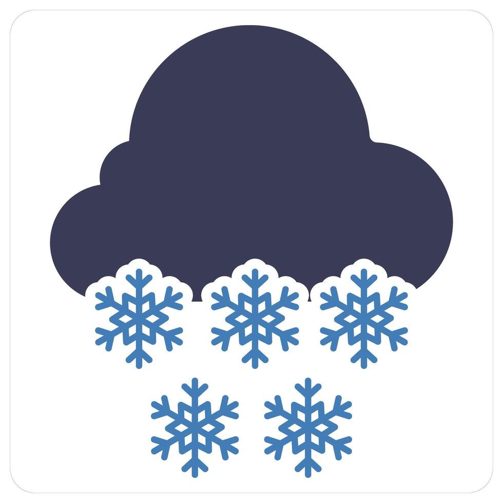 Snowfall and snowflake icon concept vector