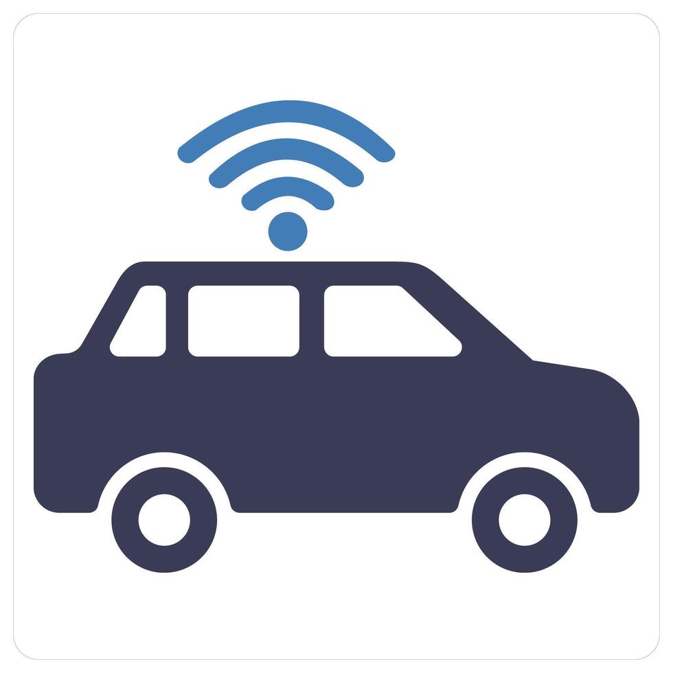 Autonomous Car and car icon concept vector