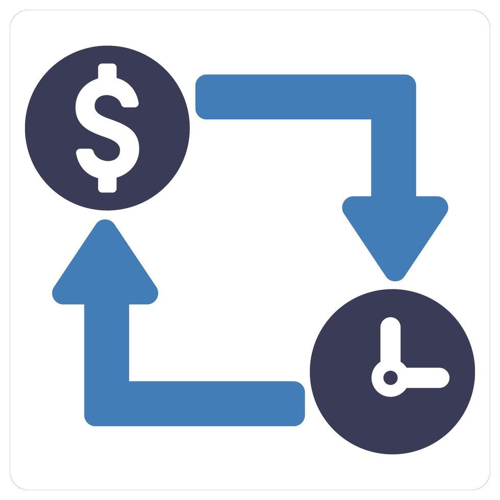 Time Is Money icon concept vector