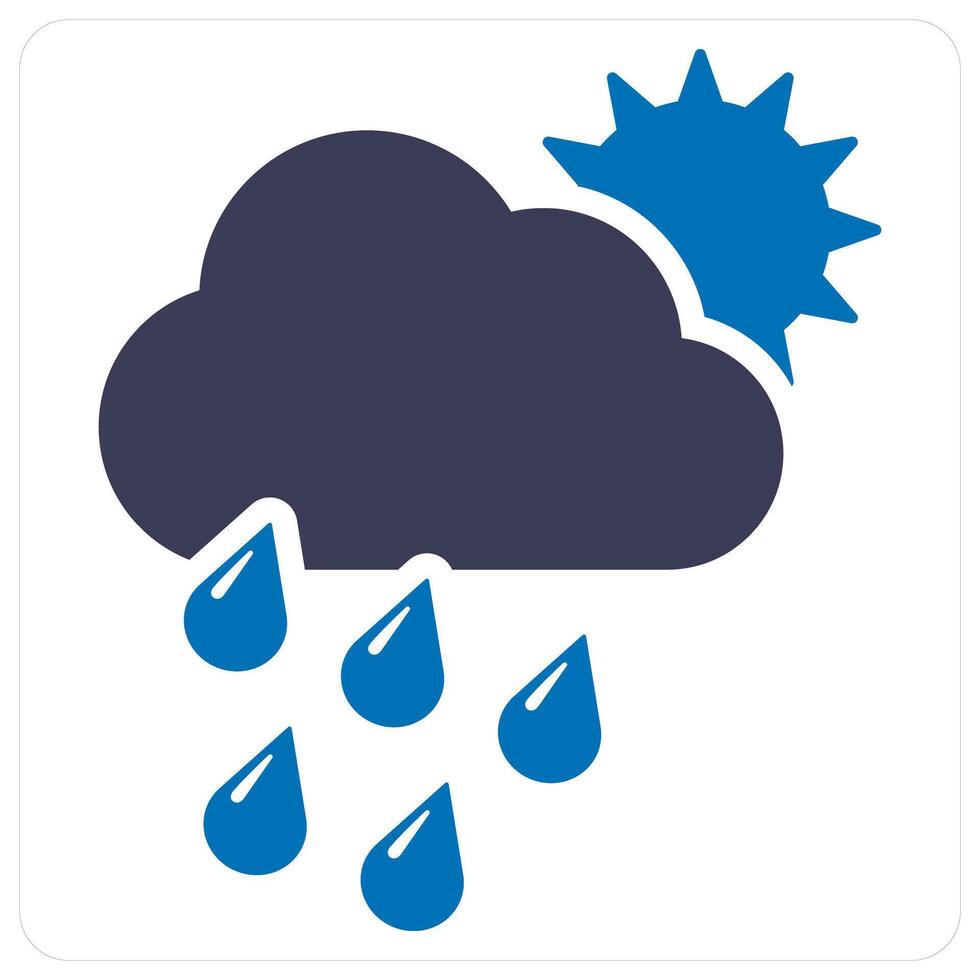 Rainy Day and weather icon concept vector