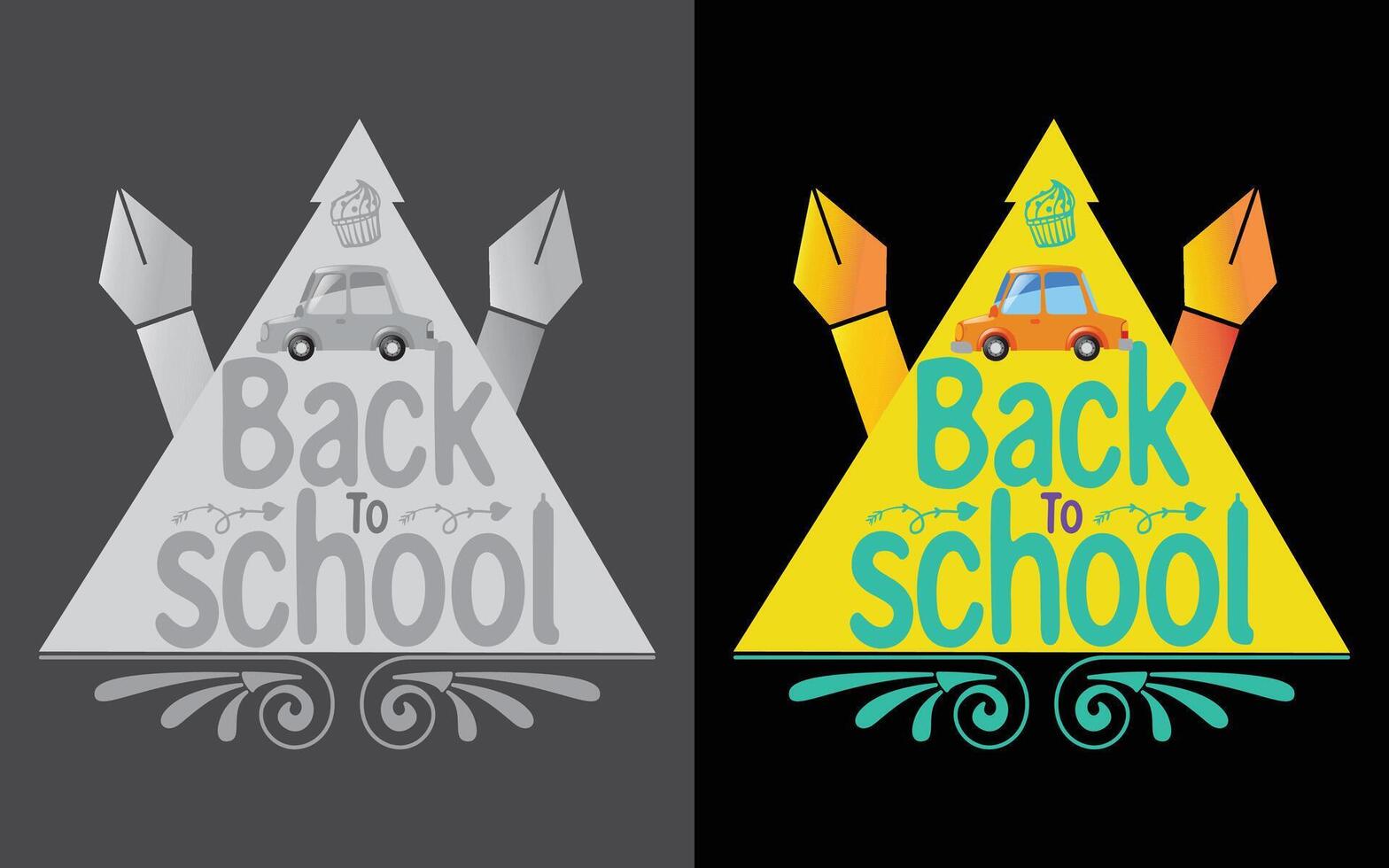 Back to school t shirt design vector