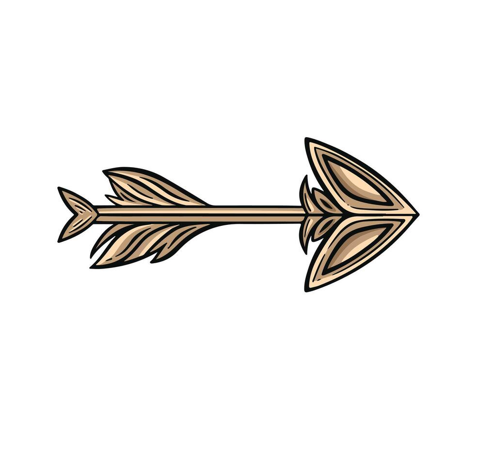 Beige arrow next symbol in retro style vector