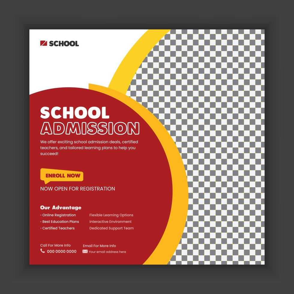 Creative filled social media post and web banner design vector
