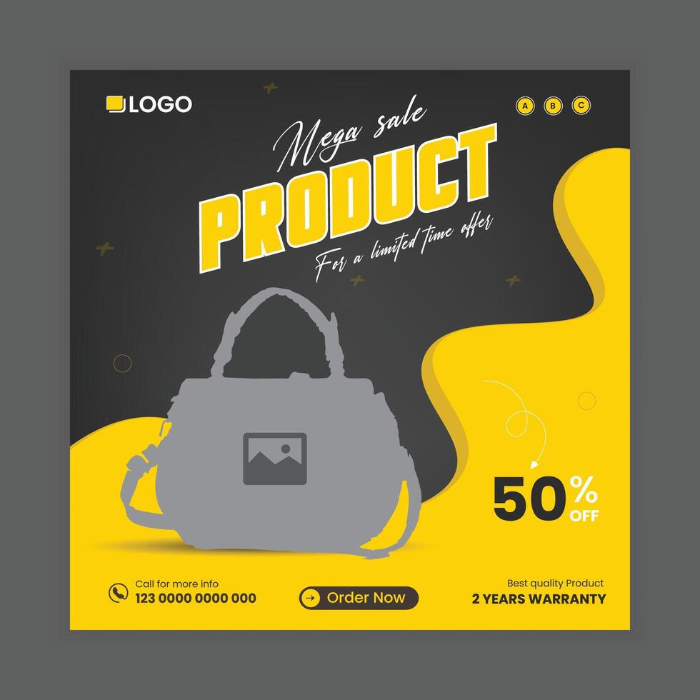 Product sale social media banner design or a red poster for sale with a product called super sale. vector