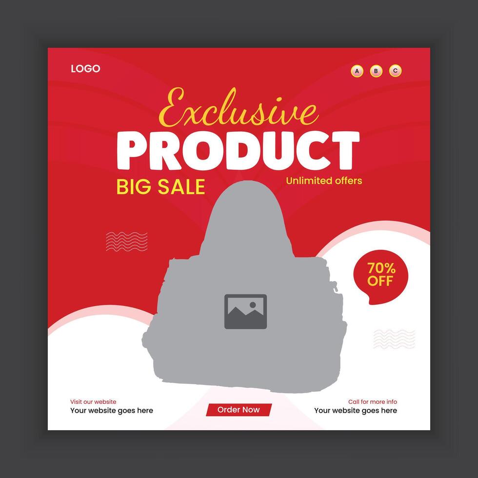 Exclusive product big sale banner for social media post banner design vector
