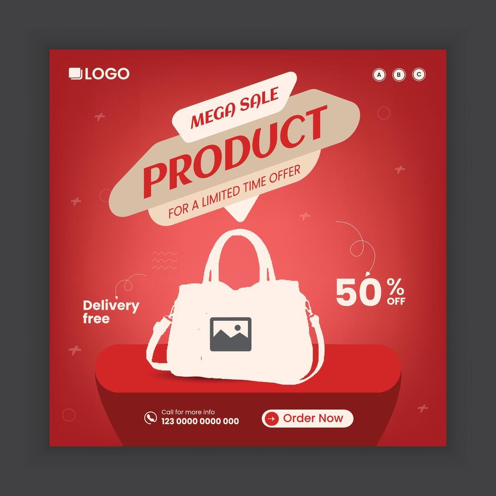 Black Friday Super sale social media post banner design or online post template, women's bag sale banner vector