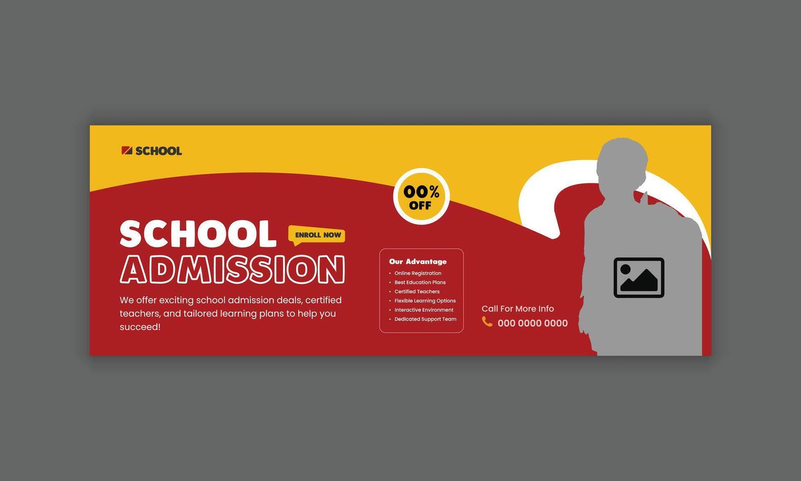 Back to school social media cover design vector