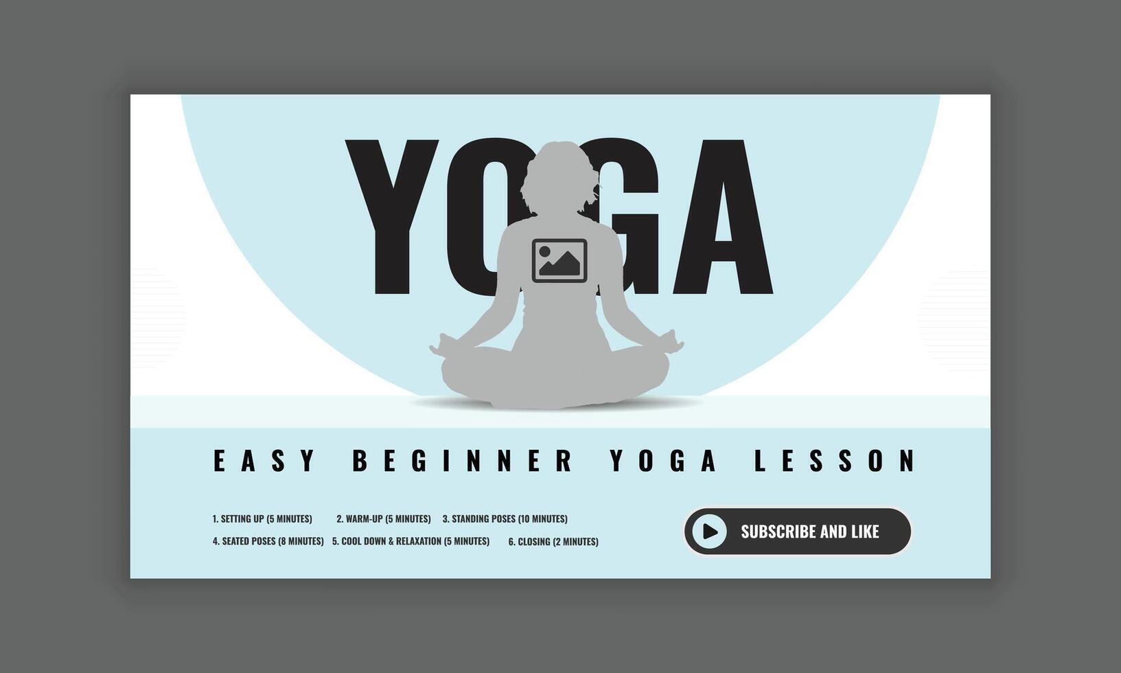 Yoga and Meditation channel Thumbnails design Template vector
