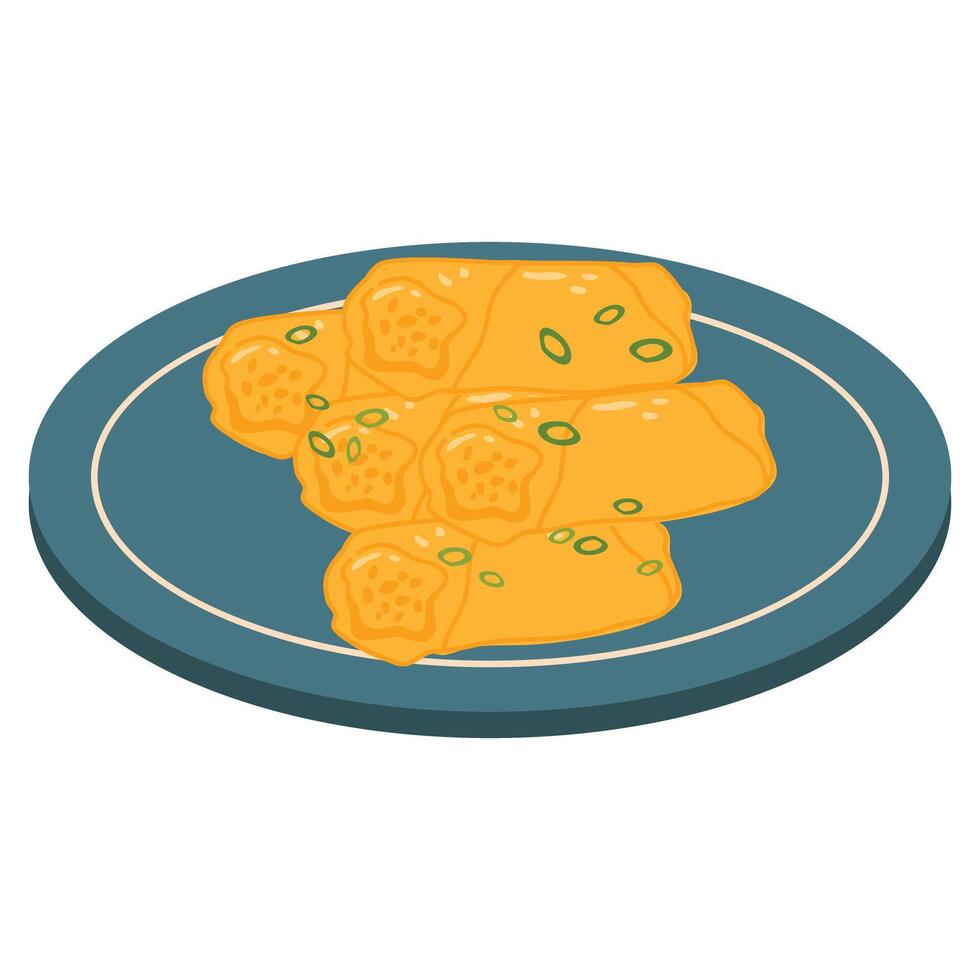 Lumpiang Sariwa Filipino Food illustration vector