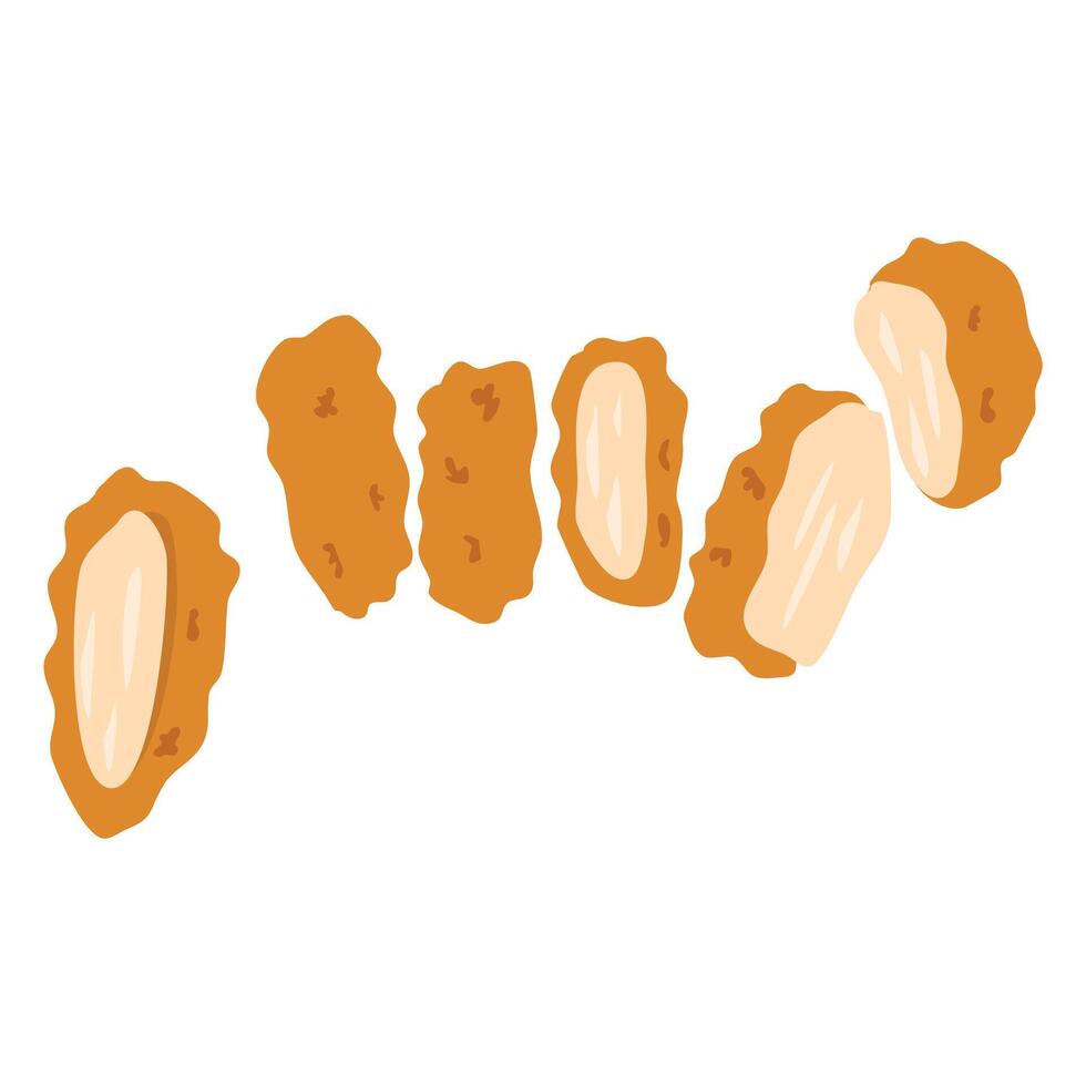 Illustration Japanese Food fried Chicken Katsu vector