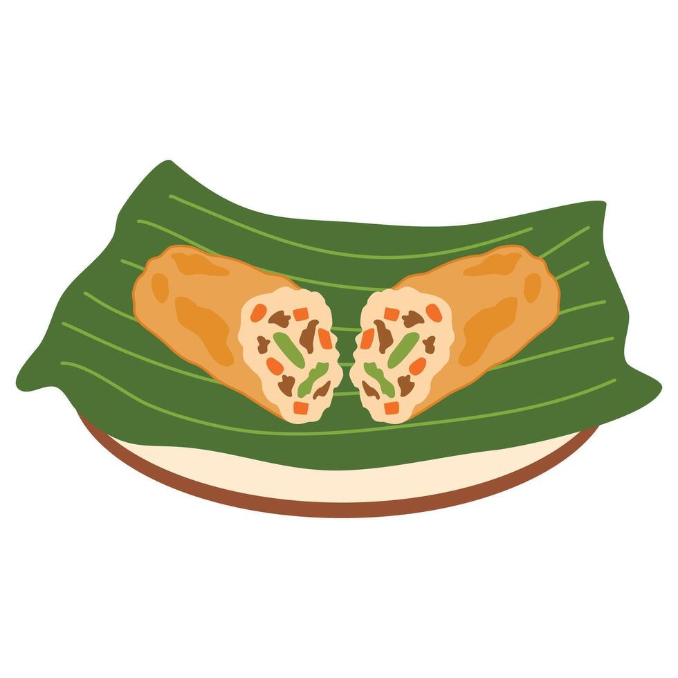 Lumpiang Gulay from Philippines street food vector