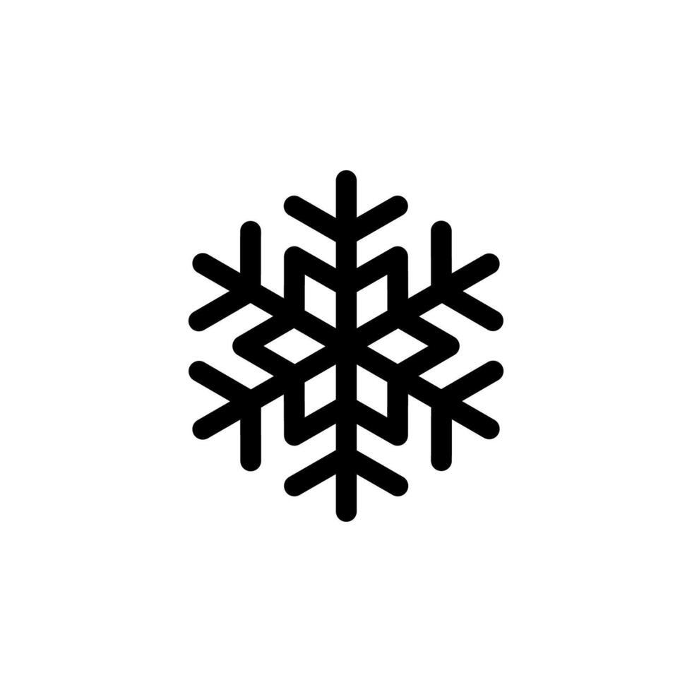 A snowflake icon on a white background vector