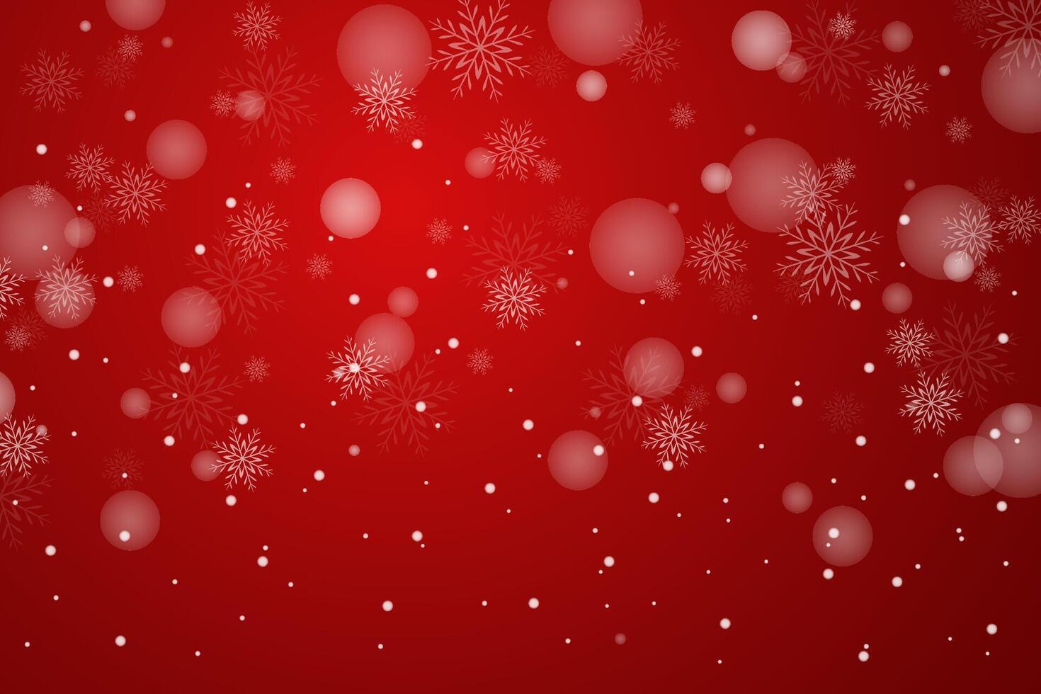 Snowflake and bokeh Christmas background design with light effect illustration vector