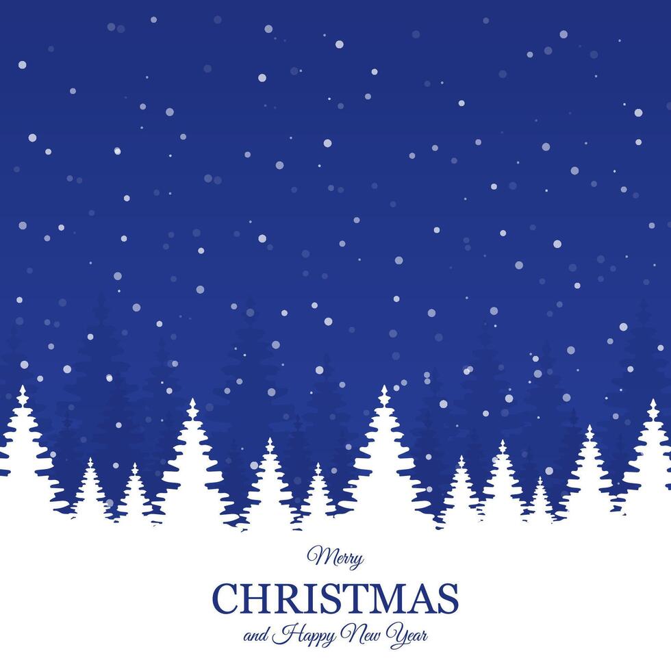 Christmas background with Christmas tree illustration in flat design vector