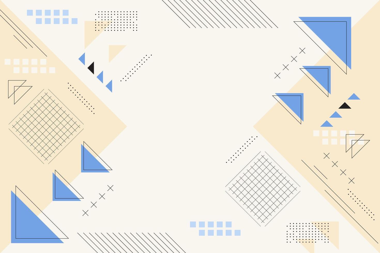 Abstract geometric background design with lines and triangle accents vector