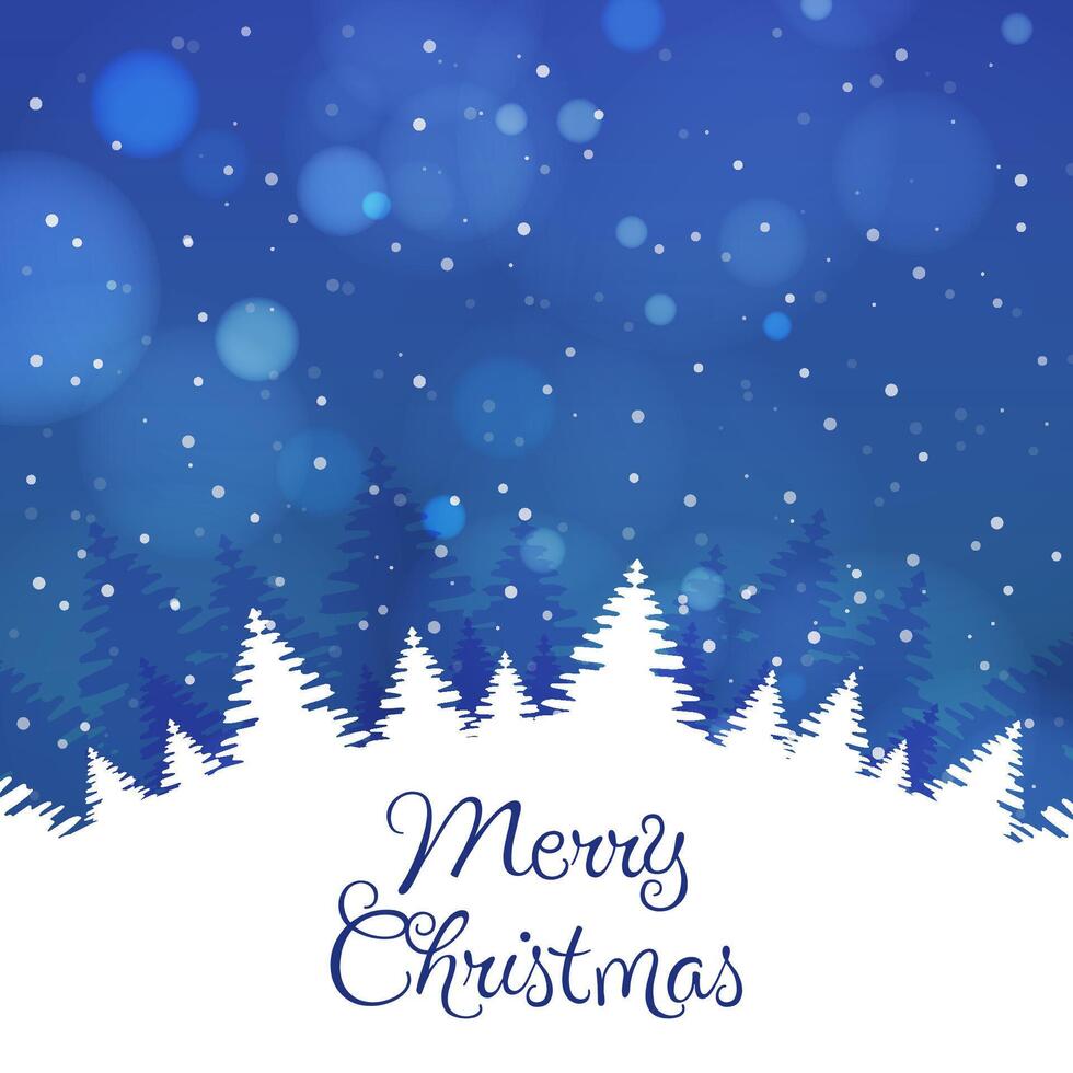 Christmas background with Christmas tree illustration in flat design vector