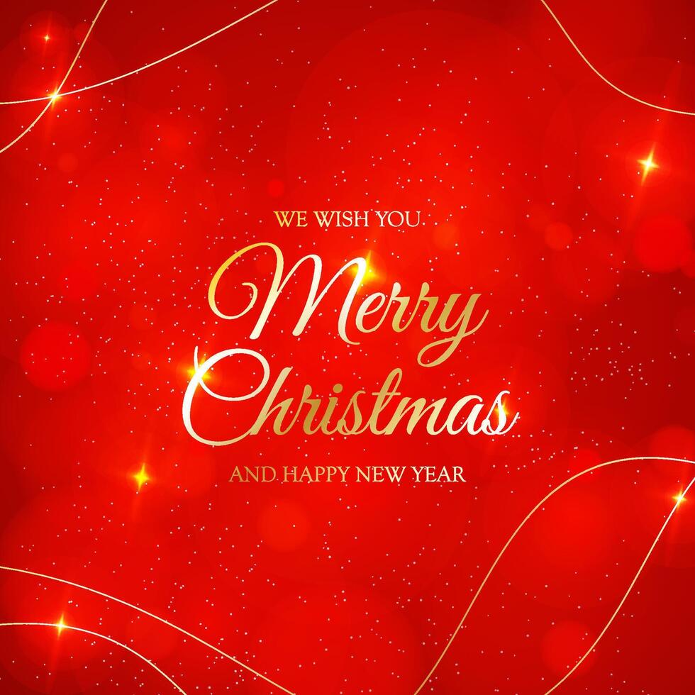 Elegant red bokeh Christmas background vector