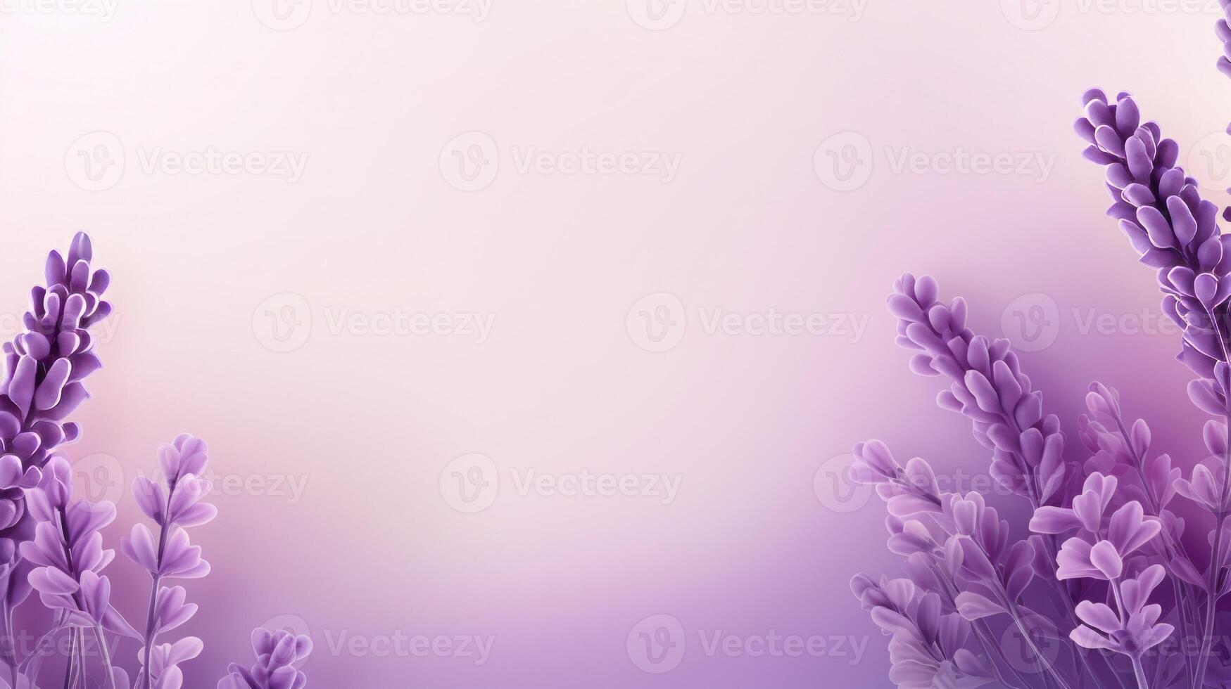 Lavender flowers in abstract background image with free space. Neural network photo