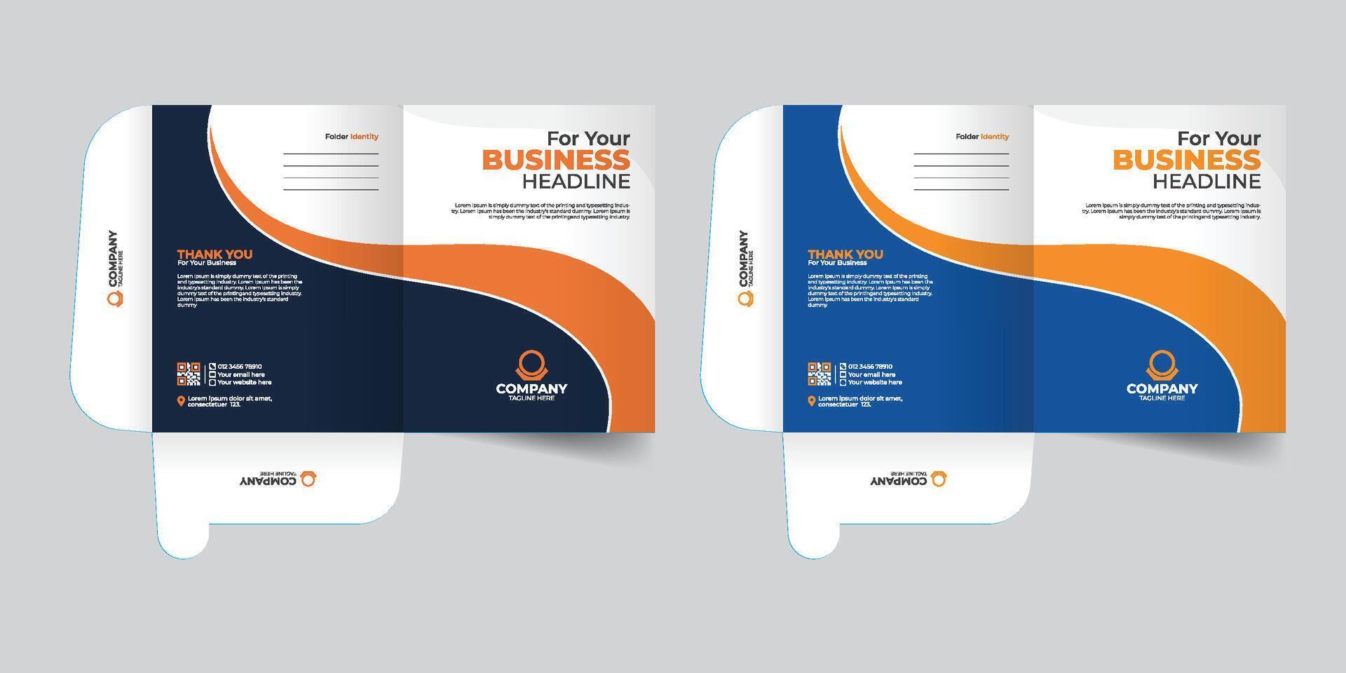Modern and unique stylish modern file folder design, Professional creative Luxury corporate presentation folders. Unique real estate File Cases. vector