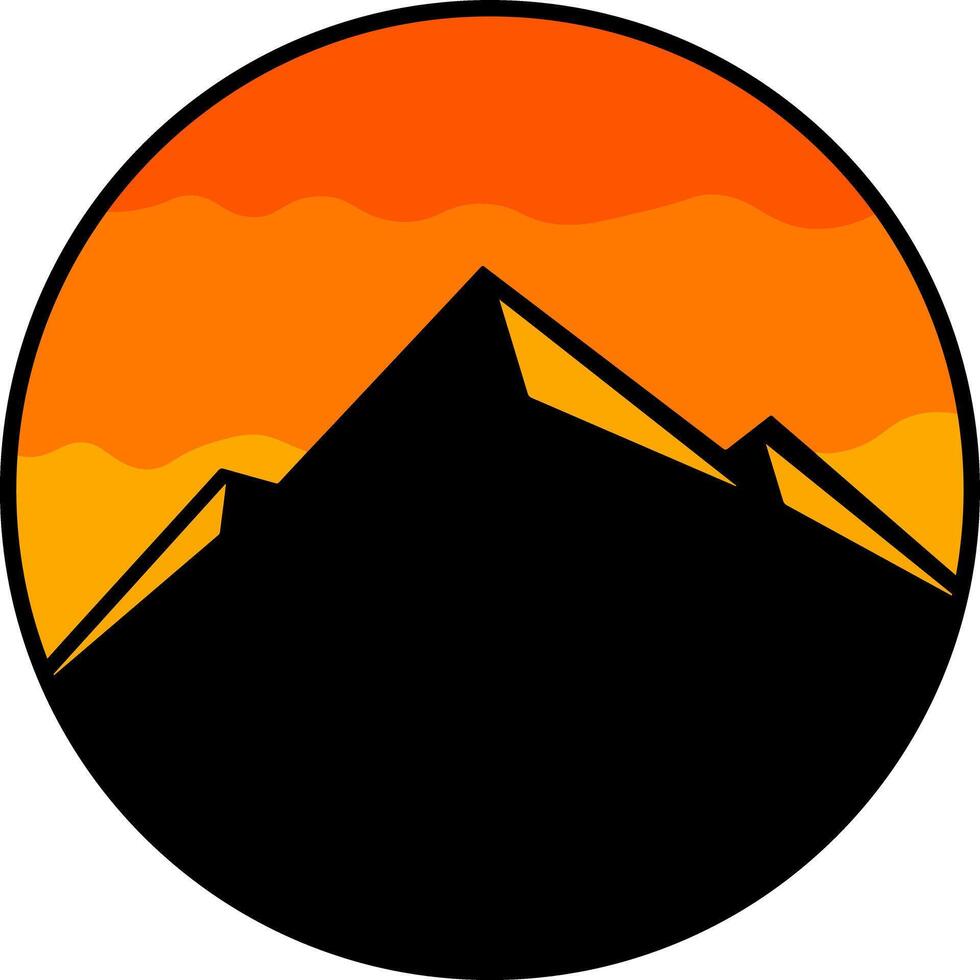 Mountain Sunset Logo vector