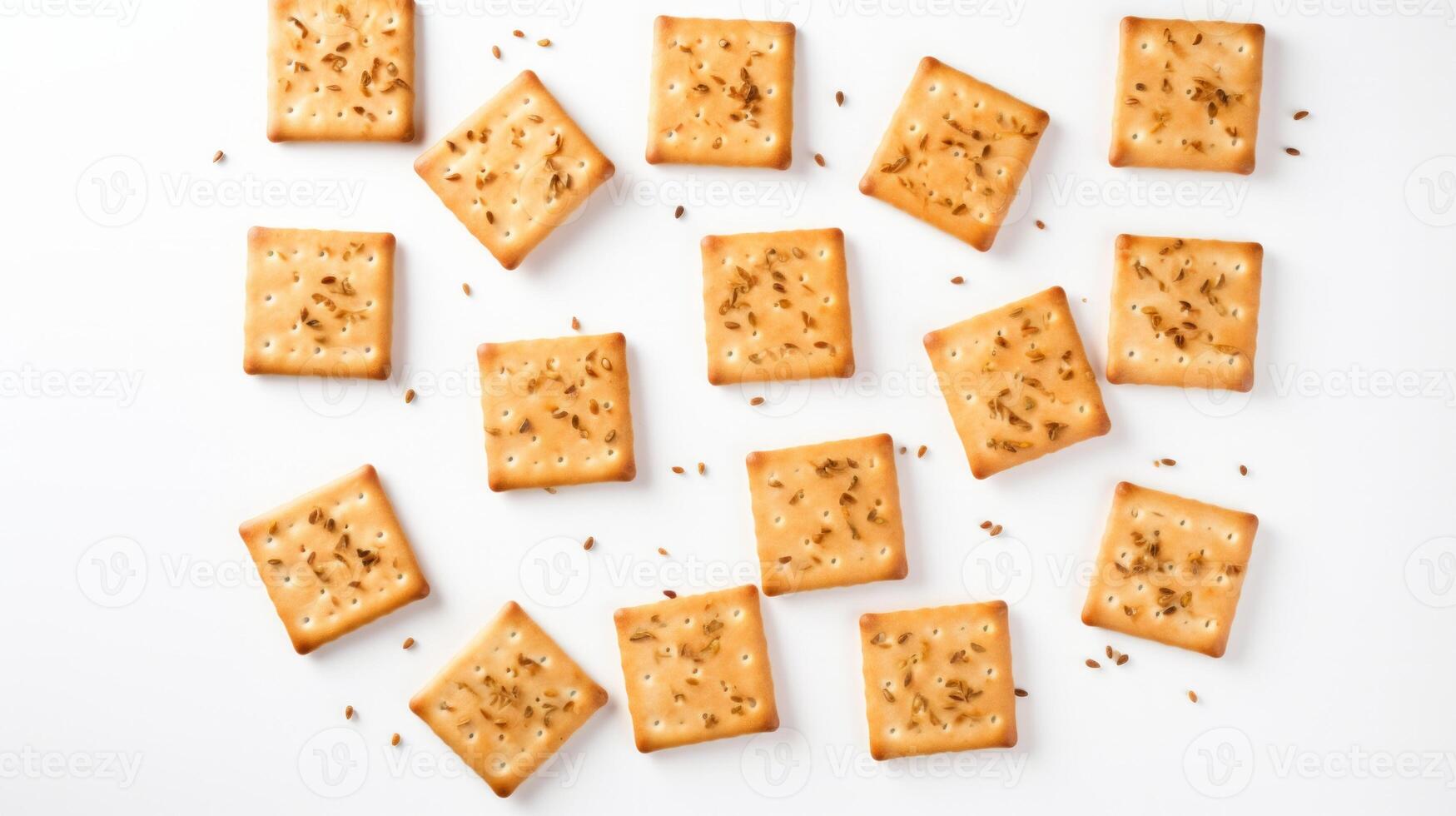 Crackers isolated on white background. image photo