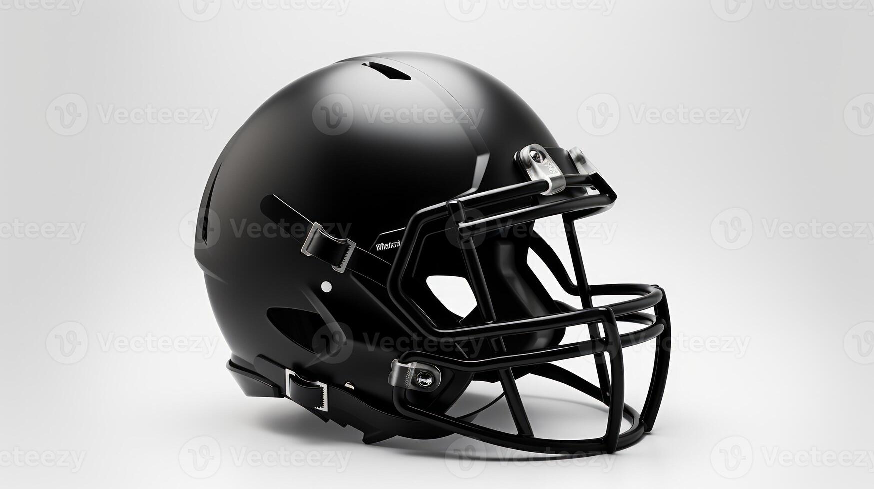 American football black helmet. Neural network photo